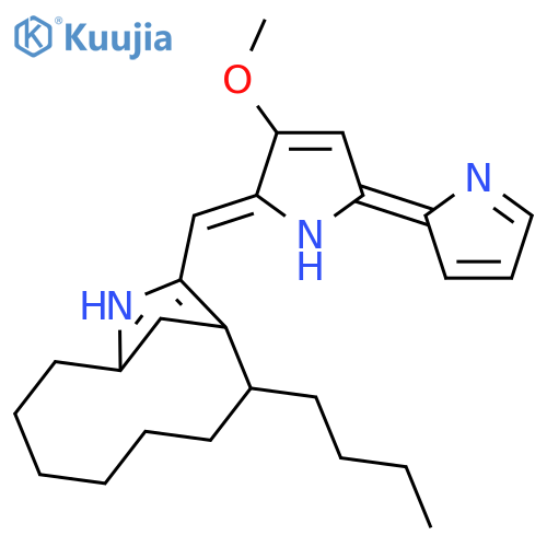 10-Azabicyclo[7.2.1]dodeca-9(12),11-diene,2-butyl-11-[[3-methoxy-5-(1H-pyrrol-2-yl)-2H-pyrrol-2-ylidene]methyl]- structure
