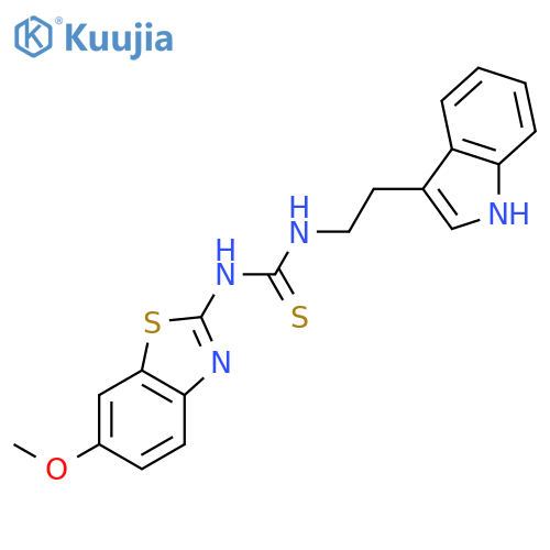 THIOUREA, N-[2-(1H-INDOL-3-YL)ETHYL]-N'-(6-METHOXY-2-BENZOTHIAZOLYL)- structure