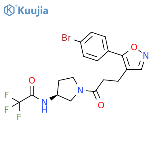 Acetamide,N-[(3S)-1-[3-[5-(4-bromophenyl)-4-isoxazolyl]-1-oxopropyl]-3-pyrrolidinyl]-2,2,2-trifluoro- structure