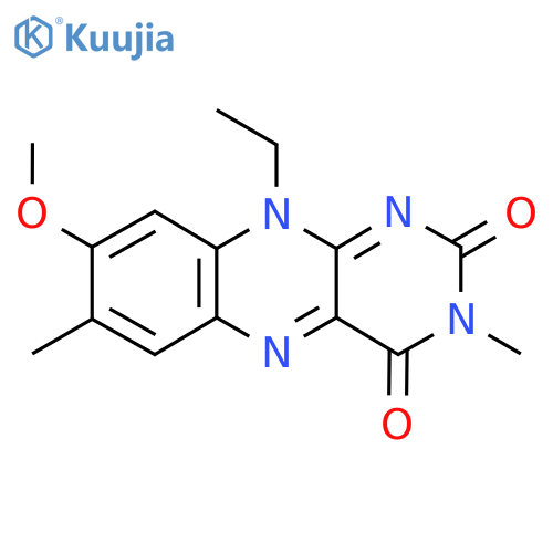 Benzo[g]pteridine-2,4(3H,10H)-dione, 10-ethyl-8-methoxy-3,7-dimethyl- structure