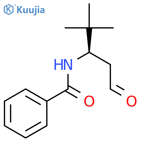 Benzamide, N-[(1R)-2,2-dimethyl-1-(2-oxoethyl)propyl]- structure