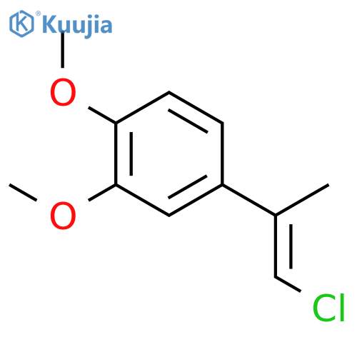 BENZENE, 4-[(1E)-2-CHLORO-1-METHYLETHENYL]-1,2-DIMETHOXY- structure