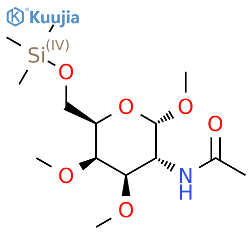 alpha-D-Galactopyranoside, methyl 2-(acetylamino)-2-deoxy-3,4-di-O-methyl-6-O-(trimethylsilyl)- structure