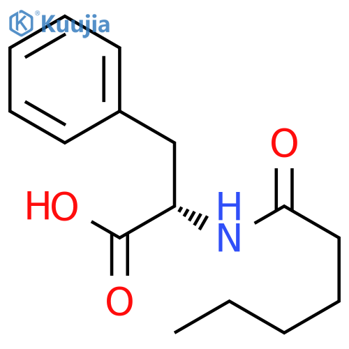 Phenylalanine, N-(1-oxohexyl)- structure