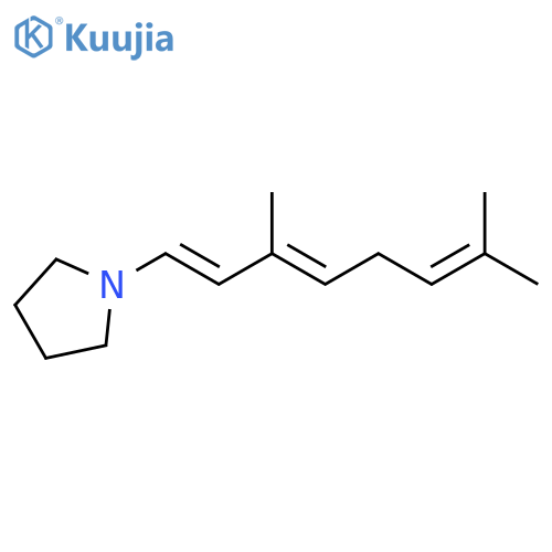 Pyrrolidine, 1-(3,7-dimethyl-1,3,6-octatrienyl)-, (E,E)- structure