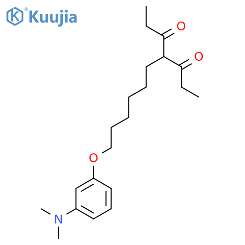 3,5-HEPTANEDIONE, 4-[6-[3-(DIMETHYLAMINO)PHENOXY]HEXYL]- structure