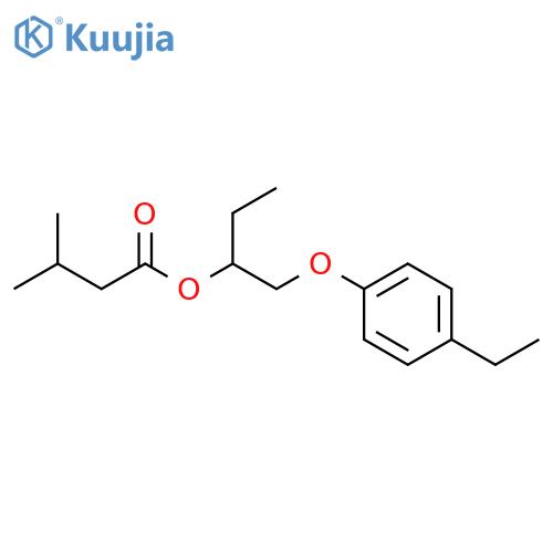 Butanoic acid, 3-methyl-, 1-[(4-ethylphenoxy)methyl]propyl ester structure