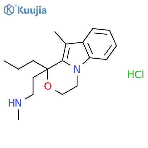 N-methyl-2-(10-methyl-1-propyl-3,4-dihydro-1H-[1,4]oxazino[4,3-a]indol-1-yl)ethanamine hydrochloride structure