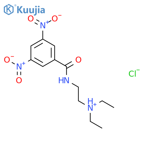 2-[(3,5-dinitrobenzoyl)amino]-N,N-diethylethanaminium chloride structure