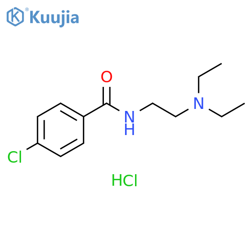 4-chloro-N-[2-(diethylamino)ethyl]benzamide hydrochloride structure