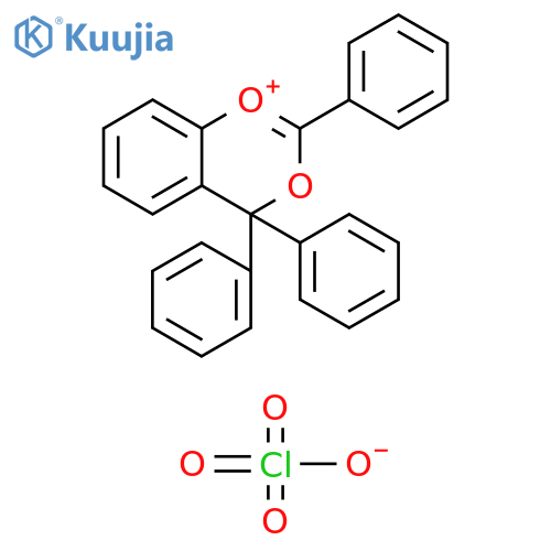 4H-1,3-Benzodioxin-1-ium, 2,4,4-triphenyl-, perchlorate structure