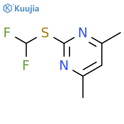 2-(difluoromethyl)sulfanyl-4,6-dimethylpyrimidine structure