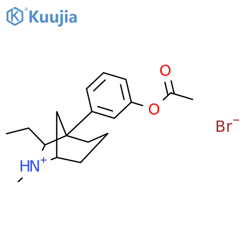 1-[3-(acetyloxy)phenyl]-7-ethyl-6-methyl-6-azoniabicyclo[3.2.1]octane bromide structure