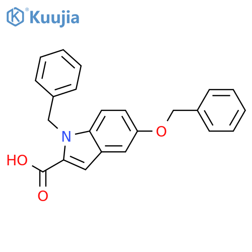 1H-INDOLE-2-CARBOXYLIC ACID, 5-(PHENYLMETHOXY)-1-(PHENYLMETHYL)- structure