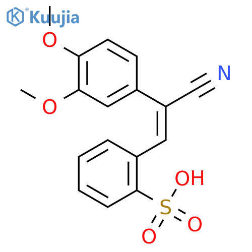 Benzenesulfonic acid, 2-[2-cyano-2-(3,4-dimethoxyphenyl)ethenyl]- structure
