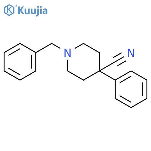 1-Benzyl-4-phenylpiperidine-4-carbonitrile structure