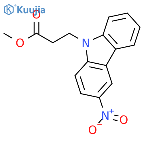 9H-CARBAZOLE-9-PROPANOIC ACID, 3-NITRO-, METHYL ESTER structure