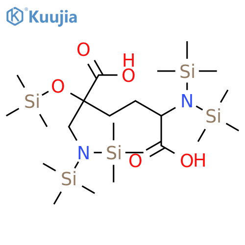 5-[Bis(trimethylsilyl)amino]-2-[[bis(trimethylsilyl)amino]methyl]-2-[(trimethylsilyl)oxy]hexanedioic acid structure