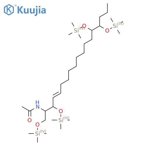 N-[1-[[(Trimethylsilyl)oxy]methyl]-2,13,14-tris[(trimethylsilyl)oxy]-3-heptadecenyl]acetamide structure