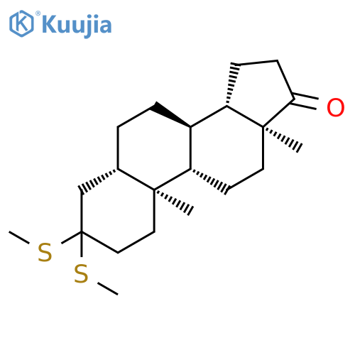 Androstan-17-one, 3,3-bis(methylthio)-, (5a)- structure