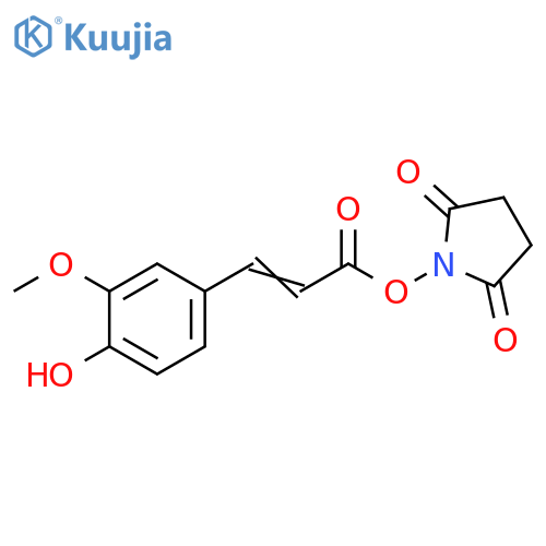 2,5-Pyrrolidinedione,1-[[3-(4-hydroxy-3-methoxyphenyl)-1-oxo-2-propenyl]oxy]- structure