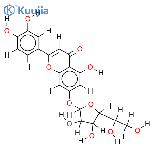 Luteolin-7-O-alpha-L-glucofuranosid structure