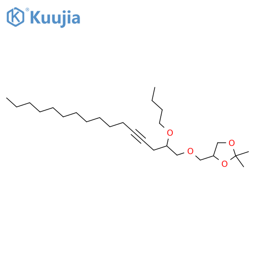 1,3-Dioxolane, 4-[[(2-butoxy-4-hexadecynyl)oxy]methyl]-2,2-dimethyl- structure