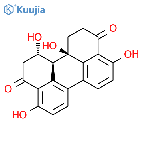 3,10-Perylenedione,1,2,11,12,12a,12b-hexahydro-1,4,9,12a-tetrahydroxy-, (1S,12aR,12bS)- structure