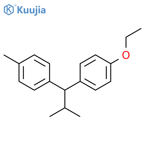 1-ethoxy-4-[2-methyl-1-(4-methylphenyl)propyl]benzene structure