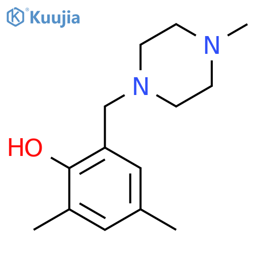 Phenol, 2,4-dimethyl-6-[(4-methyl-1-piperazinyl)methyl]- structure