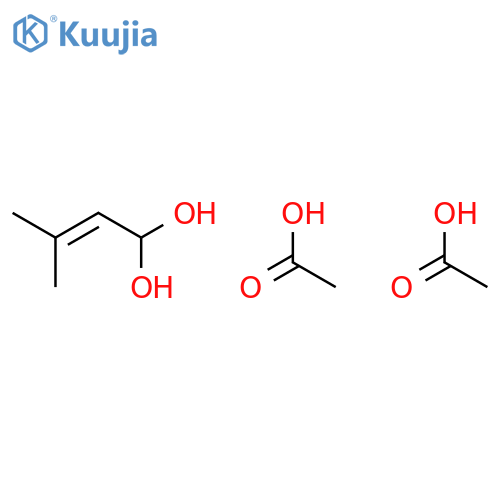 2-Butene-1,1-diol, 3-methyl-, diacetate structure