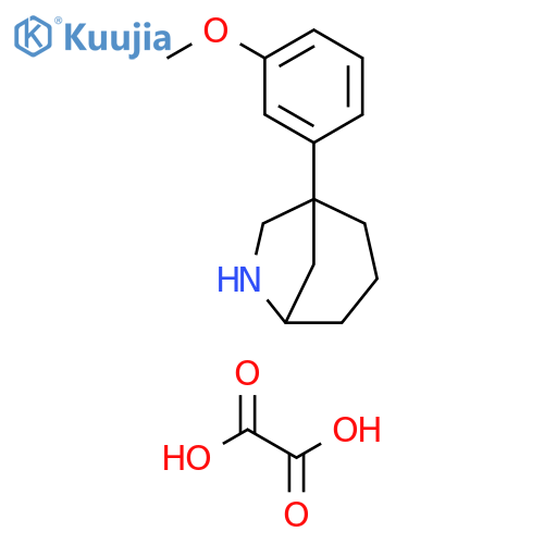6-Azabicyclo[3.2.1]octane, 1-(3-methoxyphenyl)-, ethanedioate structure