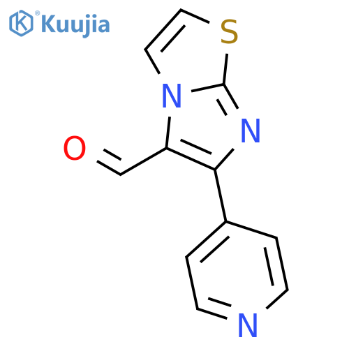 6-(pyridin-4-yl)imidazo[2,1-b][1,3]thiazole-5-carbaldehyde structure