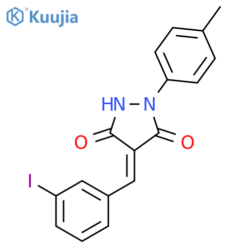 (4Z)-4-(3-iodobenzylidene)-1-(4-methylphenyl)pyrazolidine-3,5-dione structure
