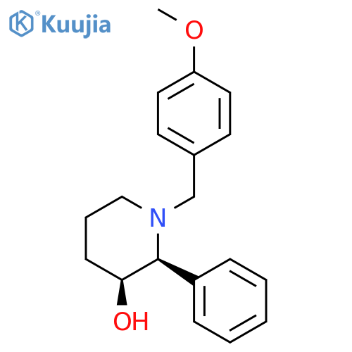 3-Piperidinol, 1-[(4-methoxyphenyl)methyl]-2-phenyl-, (2S,3S)- structure