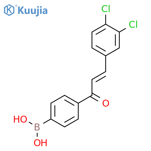 BORONIC ACID, [4-[(2E)-3-(3,4-DICHLOROPHENYL)-1-OXO-2-PROPENYL]PHENYL]- structure