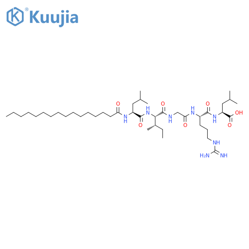 L-Leucine, N-(1-oxohexadecyl)-L-leucyl-L-isoleucylglycyl-L-arginyl- structure