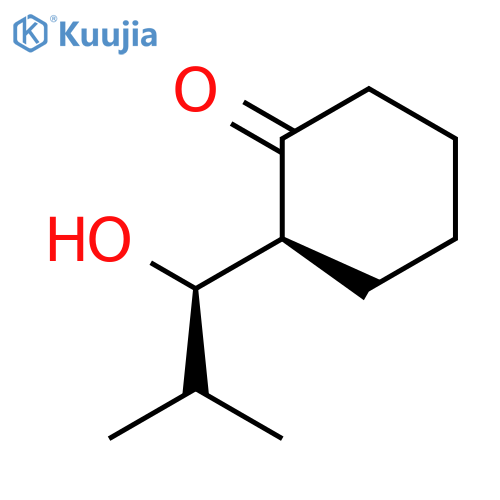 CYCLOHEXANONE, 2-[(1R)-1-HYDROXY-2-METHYLPROPYL]-, (2S)- structure