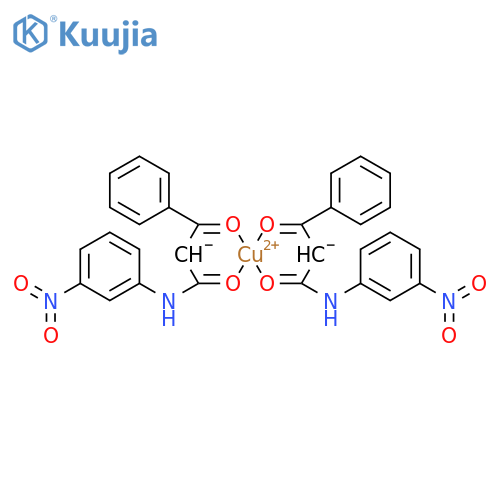 Copper, bis[N-(3-nitrophenyl)-β-oxobenzenepropanamidato]- (9CI) structure