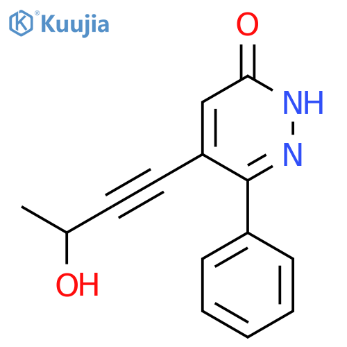 3(2H)-PYRIDAZINONE, 5-(3-HYDROXY-1-BUTYNYL)-6-PHENYL- structure
