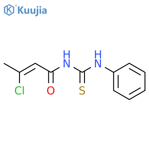2-Butenamide, 3-chloro-N-[(phenylamino)thioxomethyl]- structure