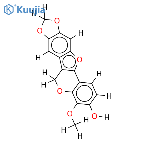 4-Me,8,9-methylene ether-3,4,8,9-Tetrahydroxypterocarpene structure