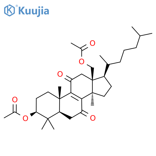 [(3S,5R,10S,13S,14R,17R)-3-Acetyloxy-4,4,10,14-tetramethyl-17-(6-methylheptan-2-yl)-7,11-dioxo-2,3,5,6,12,15,16,17-octahydro-1H-cyclopenta[a]phenanthren-13-yl]methyl acetate structure