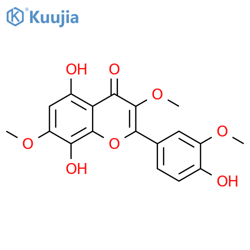 4H-1-Benzopyran-4-one,5,8-dihydroxy-2-(4-hydroxy-3-methoxyphenyl)-3,7-dimethoxy- structure