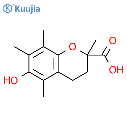 2H-1-Benzopyran-2-carboxylic acid,3,4-dihydro-6-hydroxy-2,5,7,8-tetramethyl- structure