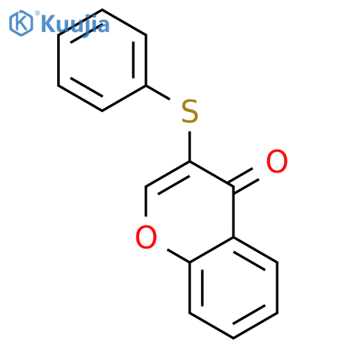4H-1-BENZOPYRAN-4-ONE, 3-(PHENYLTHIO)- structure