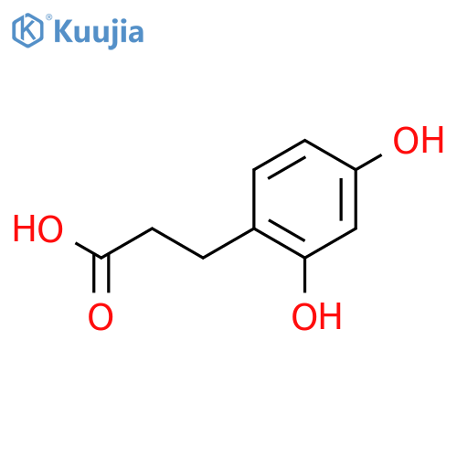 3-(2,4-Dihydroxyphenyl)propanoic acid structure