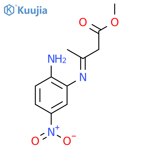 Butanoic acid, 3-[(2-amino-5-nitrophenyl)imino]-, methyl ester structure