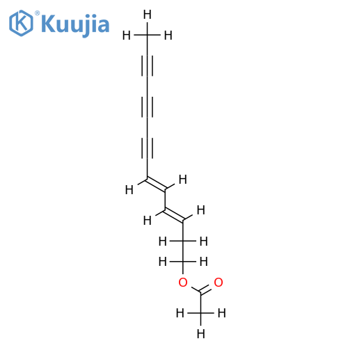 13-acetoxy-trideca-8t,10t-diene-2,4,6-triyne structure