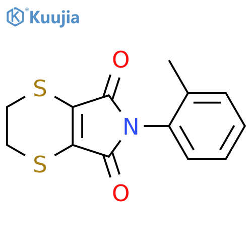 5H-1,4-Dithiino[2,3-c]pyrrole-5,7(6H)-dione, 2,3-dihydro-6-(2-methylphenyl)- structure